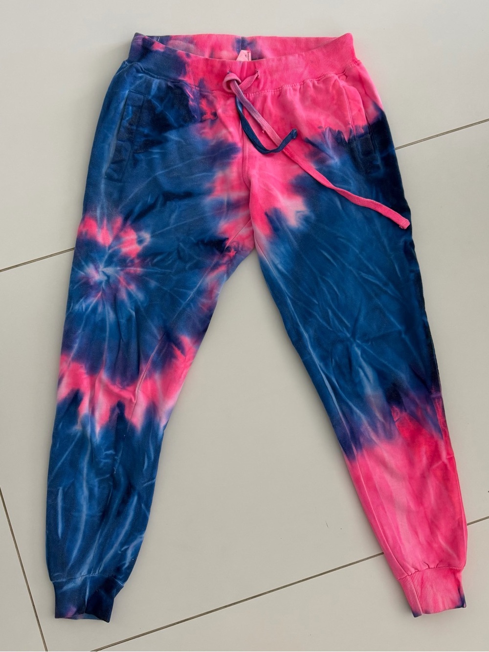 LF Spiral Tie Dye Sweatpants (pink & blue)